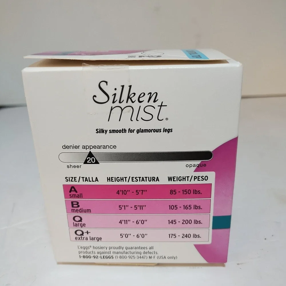 Leggs Silken Mist Nude Control Top Pantyhose Hosiery Size A Small 1 Pair NEW‎